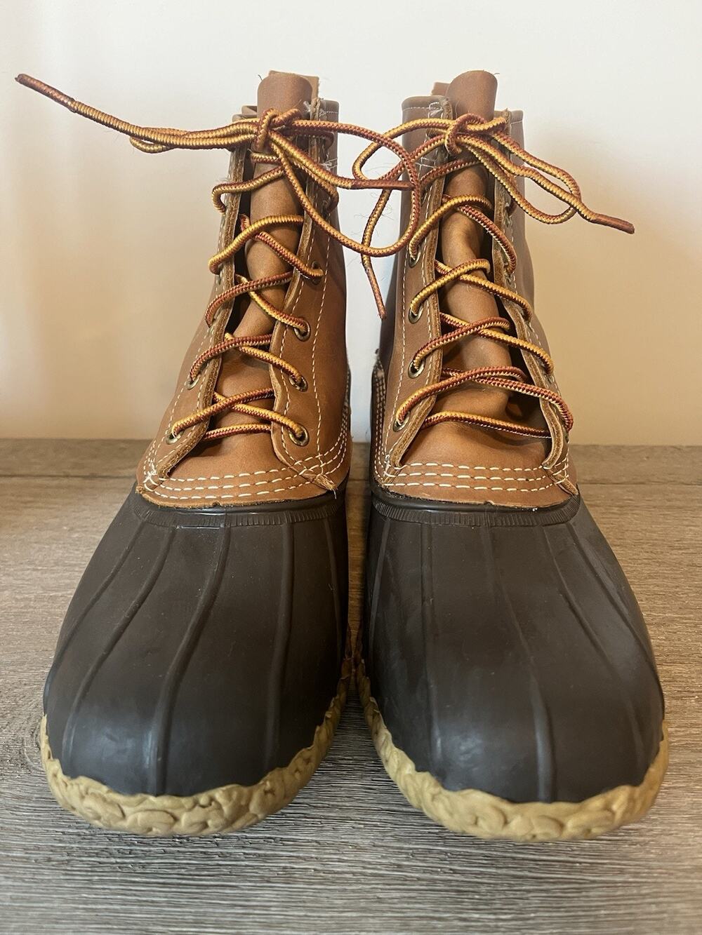 LL Bean Boots 8" Classic Mens Size 11 Brown Leather Duck Waterproof Ankle Boot